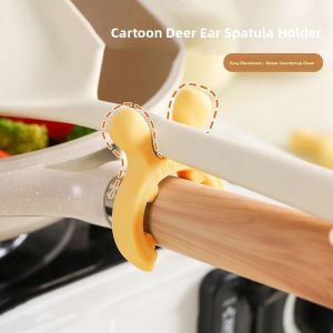 YZ | Silicone Kitchen Utensil Holder with Cartoon Deer Ears for Spatula and Spoon