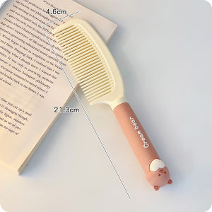 Ladies Cartoon Massage Comb Straight Hair Student Girl Scalp Massage Long Hair Makeup Comb Cute Simple Design Hairbrush