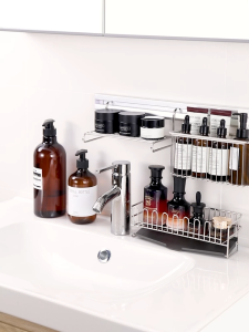 【Stainless Steel Kitchen Wall Rack】Adjustable Multifunctional Hanging Organizer | Knife Holder | Spice Rack | Storage Hooks