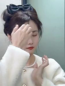 Kẹp tóc nơ lớn vải phi bóng đơn giản thời thượng nhiều màu sắc cho nữ K90