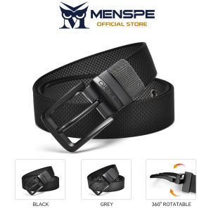 MENSPE Men Sports Belt Outdoor Belt Adjustable Belt Rotating Buckle Double-Sided Two-Color Nylon Belt Waistband Youth Sports Canvas Pant Belt Simple Nice Waistband