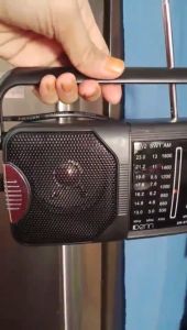 DENN DR-378 AC/DC Portable Radio AC Battery Operated Radio Mini Radio for Old Folk(FM/AW/SW Version)
