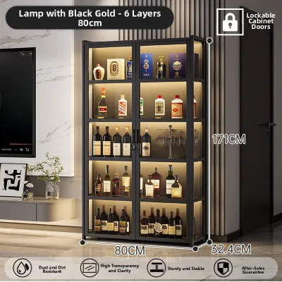 Modern Minimalist Wall-Mounted Bar Cabinet Shelf Storage