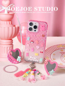 เคสโทรศัพท์ Apple 17 pro Max ลายหมีจุด JOEJOE Original พร้อมขาตั้งแม่เหล็ก ปกป้องด้านหลังพร้อมฝาปิดโทรศัพท์