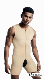 ของแท้ DORINDA ชุดกระชับผู้ชายหลังดูดไขมัน รุ่นบอดี้สูทซิปหน้า | กระชับหน้าอก หน้าท้อง ต้นขา