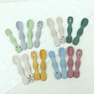 4 Pcs Baby Led Weaning Utensils Multicolor Baby Spoons Self Feeding 6+ Months Cucharas para Bebes for Solids and Purees