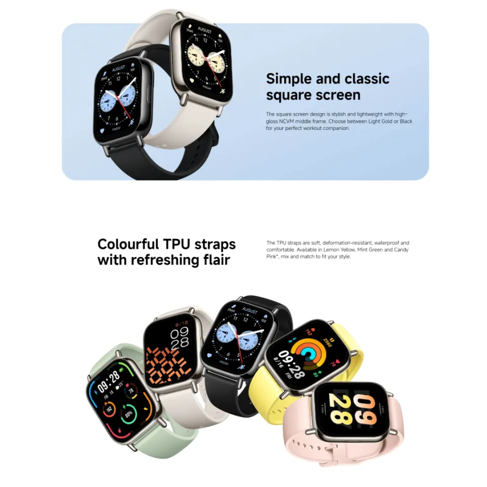 Xiaomi Redmi Watch Lite Inch Amoled 150+ Mode Olahraga Tahan Air  5ATM Baterai Tahan 18 Hari