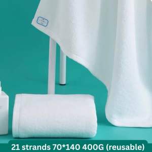 Luxury 5 Star Towel Bath 100% Cotton Soft Texture Lightweight Skin-Friendly Comfortable High Absorbency Lightweight SPA Travel Sports Gym Daily Use Bath White Thick Towels High Water Absorbent Tuala Hotel Mandi Putih 100% Cotton Serap Air 五星级酒店吸水浴柔软棉质毛巾