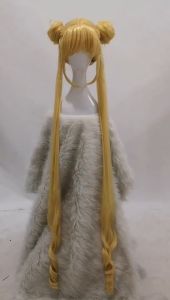 READY STOCK - RAMBUT PALSU WIG CEWE CEWEK WANITA PANJANG LURUS PANJANG BLONDE TWINTAILS DOUBLE PONYTAIL WIG COSPLAY ANIME SAILORMOON SAILOR MOON USAGI TSUKINO WIG USAGI TSUKINO SAILORMOON BLONDE WIG PRINCESS SERENITY SERENITI SAILORMOON WIG TSUKINO USAGI