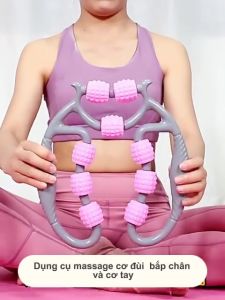 Dụng cụ massage 9 bánh con lăn massage cơ bắp chữ U 9 bánh răn dụng cụ massage bắp chân bắp đùi cánh tay vai cổ trục lăn mát xa thư giãn cơ bắp