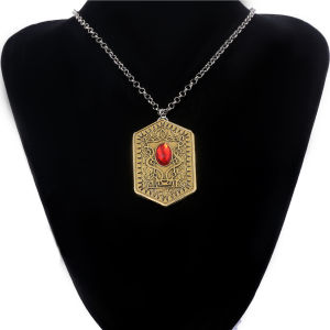 Ghost Child Heart of Damballa Vintage Ruby Necklace Ghost Child Movie Peripheral Vintage Totem Tag