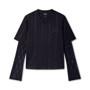 Juicy Couture | Lace Patchwork Illusion Layer Long Sleeve T-Shirt