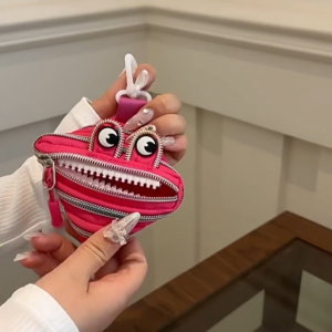 PABLO RAEZ Pop personality monster zipper creative change key lipstick headphone pendant mini cute small pendant