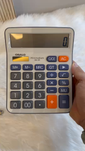 พร้อมส่ง OSALO OS-5M เครื่องคำนวณเดสก์ท็อป 12 หลัก Solar Energy Dual Power Calculator ขนาด ขนาด: 14.8 x 18.5 x 4.1 cm