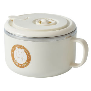 MOLORE | Dorm Friendly Insulated Stainless Steel Straining Noodle Bowl