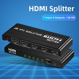 Earise | HDMI Splitter One In Four Out Screen Splitter Multi-Display Video Audio Synchronization 4K High Definition Computer TV Screen Projector Duplicator