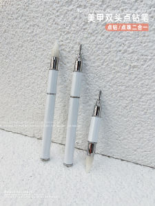 Lorossi Manicure Double-Headed Diamond Pen Dual-Use Nail Art Tools with Suction Drill for Professional Nail Beauty Shop