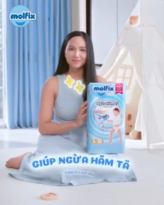 Tã quần Molfix Oxygen size M40/L36/XL32/XXL28+6 miếng