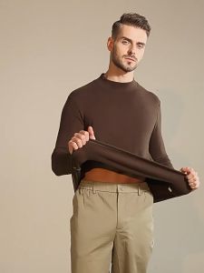 Winter Men Turtleneck Long Sleeve Sweater High Neck Knit Sweater Men Cashmere Knitted Men Sweater Turtleneck Wool Men Slim Fit Sweater Men Baju Sweater Knitted Inner 毛衣针织 Thick Woolen Fleece Sweater Velvet Sweater Casual Sweater Pullover Sweater