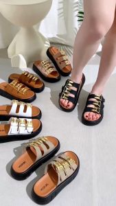 Sandal Selop Strap Gesper Pin Rabbit Cute Import Fashion Rubber PCU Premium LXS-V513