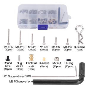RC Car Repair Tools Screws Box Set with Storage Box for 1/24 RC Crawler Car Axial SCX24 FCX24 Parts Accessories