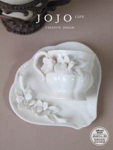 JOJO LIFE | Tearful Theme European Hand-painted Floral Ceramic Coffee Cup Set