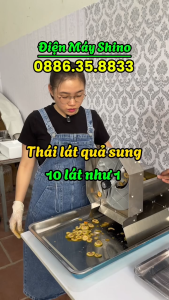 Máy Thái Lát Đa Năng Thái Hành Tỏi Ớt Điều Chỉnh Được Dày Mỏng