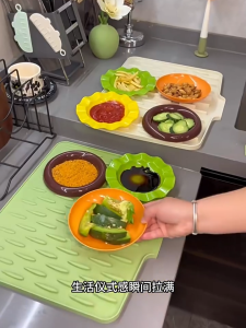 Pinggan Burger 5 PCS Burger Shaped Plate Creative Food Organizer Kitchen Dish Plate Home Bekas Simpanan Buah Pinggan Pinggan Berbentuk Burger 汉堡碟