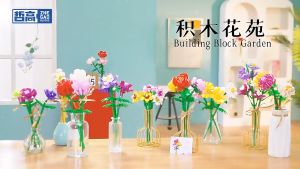 Mini Flower Building Blocks DIY Creative STEM Home Décor Romantic Gift for Kids Girls Wedding Anniversary Eternal Bloom Childrens Assembly Toy