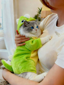 VOA | Warm Pet Costume for Cats and Small Dogs Prevents Shedding Dinosaur Style