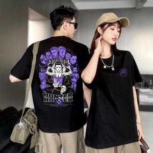 Áo Thun Nam Hunter X Hunter Tay Ngắn Mùa Hè Thường Ngày in Họa Tiết Hoạt Hình Cotton Thoáng Khí Phong Cách Thường Ngày