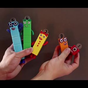 Bandai | Hot Sale New Number Blocks Action Figure Set 1-10 Complete Set Stackable Math Learning Toy Building Blocks Educational Tool Gift
