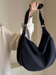 กระเป๋าสะพายข้างผ้าอ็อกซ์ฟอร์ดกันน้ำขนาดใหญ่สำหรับผู้หญิง กระเป๋าสะพายไหล่แบบลำลอง กระเป๋าถั่ว กระเป๋าสะพายข้างแบบลำลอง กระเป๋าถือสำหรับผู้หญิง