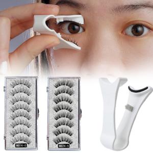 3D Natural Magnetic EyelashesWith 5 Magnetic Lashes Shipping Box Eyelashes Handmade False Gift Reusable Support Drop Magne T6N2