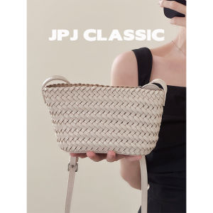 jpj | Handwoven Dumpling Bag Womens Single Shoulder Crossbody Cute Casual Soft Versatile Bohemian Style Small Size Leather Handbag