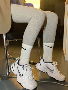 ผู้หญิง สูง เอว ผ้าขนแกะ เรียงรายบริสุทธิ์ ผ้าฝ้าย แน่น เลกกิ้ง กางเกงชั้นฐานสีเทา พรางหุ่น ฤดูใบไม้ร่วง ฤดูหนาว รูปแบบใหม่ กางเกงขายาว