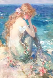 Kayou | 1000/500 PCS Jigsaw Puzzles Ocean Mermaids and Floral Home Decor Games Landscape Puzzles Educational Toys Birthday Gifts