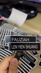 Formal Name Tag for School Teachers Students and Office Workers - Engraved Names - Strong Magnet 3 Button - Pin - School & Office Supplies