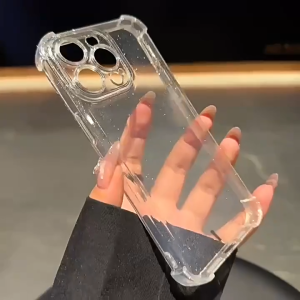 Shockproof Clear Phone Case for iPhone 11 12 13 14 Pro Max 15 Pro Max 16Pro Max เคสใส่โทรศัพท์กันกระแทก  เคสไอโฟน11 เรียบง่าย ฝาครอบกล้อง ซิลิโคนนิ่มTransparent case Dust Resistant Soft TPU Back Cover