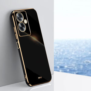 Full Edge Protection Silicone Case for OPPO Reno11F Anti-Fall Creative Couple Phone Cover Soft Overseas Version Electroplated