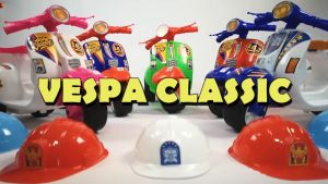 PROMO MAINAN ANAK VESPA COWOK WARNA MAINAN EDUKASI SI KECIL MAINAN SATU SET VESPA + HELM VC1