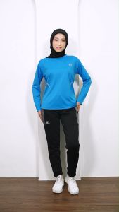 Armisth - Kaos Olahraga Dry fit Wanita Lengan Panjang Shafira Baju Running Yoga Gym Senam Muslimah