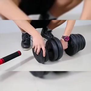 Dumbbell Set PVC Detachable 20/30/40 Kg Dumbbells Pair 2 In 1 Barbell Set Gym Equipment