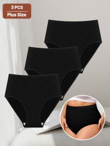3-Pack WomenS High-Waisted Seamless Panties - Tummy Control Butt-Lifting Breathable Underwear Soft Plus Size Briefs