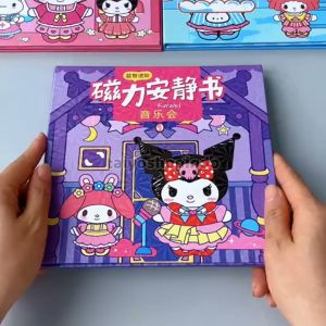 TAIYO DIY Magnetic Quiet Book Besar Karakter Buku Magnet Paper Doll Sticker Stiker Edukasi Kerajinan