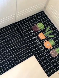 Keset Dapur 2 in 1 Anti Slip 1 Set Dapat 2 Pcs Panjang dan Pendek / Keset Dapur Premium 2 in 1