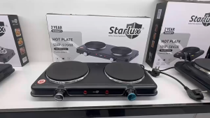 เตาไฟฟ้า 2หัวสีดำ หัวแม่เหล็ก SHP-5704 เตาหัวไฟฟ้า อุปกรณ์ห้องครัว กำลังไฟ 2000W สีดำ