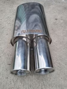 knalpot mobil fujisutbo corong 2 suara bass bahan full stenlis harga termurah