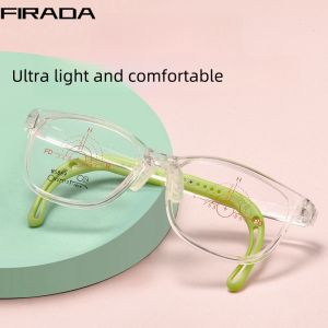 FIRADA Fashion Transparent Glasses Girls Retro Comfortable Glasses Boys Optical Glasses M5859ET