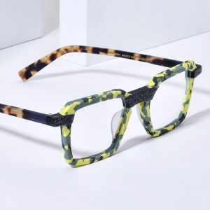 HEPIDEM Đa Acetate gọng kính nhà thiết kế thương hiệu cho nam Kính mắt dáng vuông Phụ Nữ Nhật Bản Handmade Chất Lượng Cao Kính Dày kính mắt cho mắt 9381